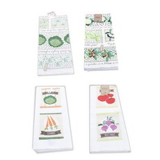 DESIGN IMPORTS 綠色拇指印花洗碗巾廚房十字架, 1個, 隨機發貨