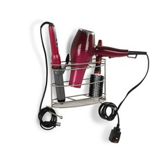 SPECTRUM Devspy My Bella 檯面吹風機和配件收納盒緞面鎳, 1個, 緞面鎳