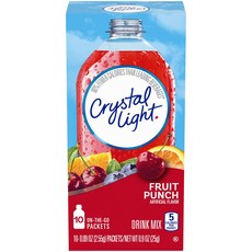 Crystal Light 無糖沖泡粉 水果賓治風味, 2.55g, 10條, 1盒