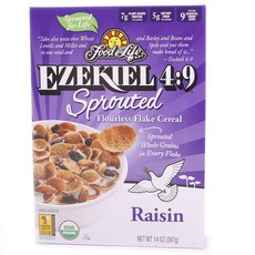 Food FOR Life Ezekiel 4:9無粉葡萄乾麥片, 1盒, 397g