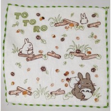 現貨 禮物 日本 龍貓 正版 TOTORO 宮崎駿 阿美 吉卜力 刺繡 提花 小方巾 小手帕 25x25cm, 30款，25x25cm