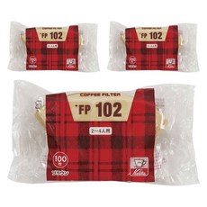 KALITA CLOTHING 咖啡濾紙FP102 棕色 2-4人用, 3個, 100個
