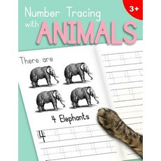 (英文圖書) Number Tracing With Animals: Learn the Numbers - Number and Counting Practice Workbook for Ch... 平裝版, Createspace Independent Pub..., 英文