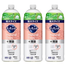 Kao 花王 Cucute 珂珂透 Natural Days+超濃縮洗碗凝露 草本花香, 700ml, 3個
