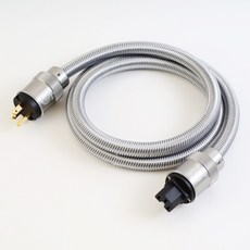 川木 美國電源線 W163 發燒級插頭 淨化電源 品字電源線, 銀, 1個, 1.5 米
