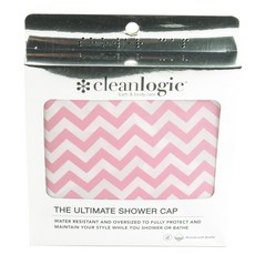 cleanlogic 終極浴帽, 1個, 粉色+白色