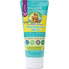 BADGER 孩童洋甘菊金盞花防曬霜 SPF30, 1份, 87ml
