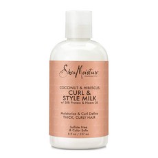 Shea Moisture 椰子洛神花豐盈捲髮護髮乳, 1瓶, 237ml
