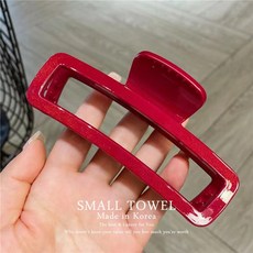 ST korea韓國東大門紅色安哥拉大號鯊魚夾後腦勺盤髮