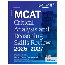 (英文圖書) MCAT Critical Analysis and Reasoning Skills Review 2026-2027: Online + Book 平裝版, Kaplan Publishing, 英文