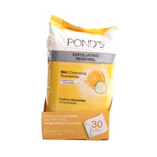 POND'S 旁氏 去角質更新濕清潔毛巾柑橘和黃瓜 15.2 x 18.5 厘米, 1個, 30件