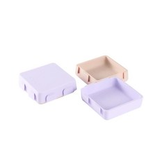 2angels 矽膠秒扣拼圖隨行餐盤, 餐盤, 夏葉拿鐵、薰衣草拿