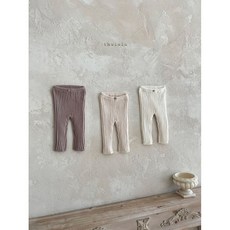 Thelala 小木釦坑條紋打底褲