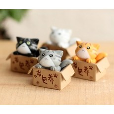 GY.Ж 萌貓公仔玩偶微景觀擺飾, 求包養貓-黑色+包養罐1組(限量)