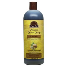 OKAY Pure Naturals 非洲黑皂沐浴乳 經典款, 1瓶, 1L