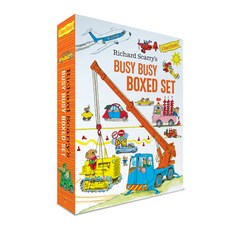 Richard Scarry's Busy Busy Boxed Set: Busy Busy Airport; Busy Busy Cars and Trucks; Busy Busy Constr... Board Books, Golden Books, 英文, 硬頁書