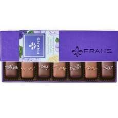 FranS 春季灰色和煙燻鹹焦糖黑巧克力和牛奶巧克力, 59.5克