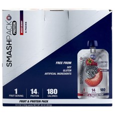 SMASHPACK Fruit & Protein Pack 混合漿果味 6pcs, 6件