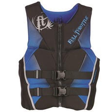 FULLTHROTTLE Full Throttle男士鉸接式快速乾燥Flex救生衣, 黑+藍