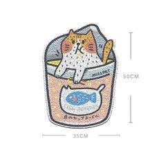 【喵的咧選物】日式貓地墊 進門墊 貓砂墊 寵物地墊 貓便當 泡麵 洗浴中心 落砂墊【台灣現貨】, 單色, 1個