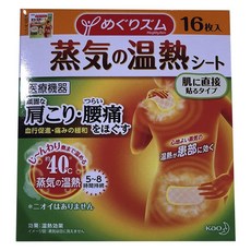 Kao 花王 MegRhythm 美舒律蒸氣溫熱貼 16片入, 1個