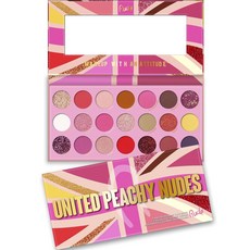 Rude United Peach Nude 21色亮片&眼影盤 21g, 1個, 混合色