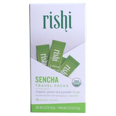 RISHI 日式綠茶沖泡粉旅行隨身包, 12件, 0.8克