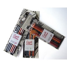 Conte康緹 鉛筆-6入 綜合色系繪圖鉛筆 素描鉛筆 美術繪圖, 6入C組 灰階色系(09-FS1055)