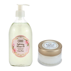 사봉 하이드레이팅 샤워오일 그린로즈, 1개, 500ml (+R.LUX 바디스크럽 자스민 60g)