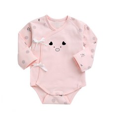 그린베베 사계절용 신생아용 피그 양면 배냇슈트