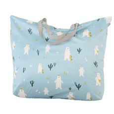 EziBaby 防水棉被收納袋 藍色白熊款