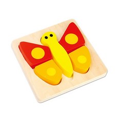 [투키토이] 투키 5종입체퍼즐 원목퍼즐 입체블럭 교통 동물 퍼즐, 나비, 1개