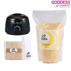Better waxing 巴西式美體硬蠟粒+黑款熱蠟機+DIY工具組, 1000克, 1個