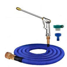 多功能金屬高壓水管零件組 長噴頭 5m, 1組, 藍色