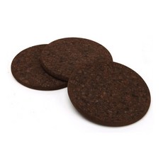 AMORIM IS 天然軟木圓形多用途隔熱墊 大 3入, 深色, 3個