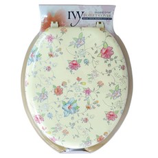 LiPACO 花朵印花馬桶蓋, 棕色的