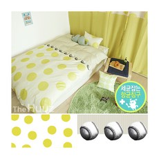 圖案孩童單層被枕套組, Baseball, 淺褐色 綠色 混色