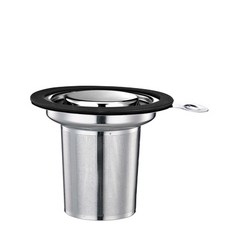CITTA CITTA矽膠圓形茶杯 HG1751BK, 黑色, 1個