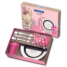 트라몬티나 유아용 식기 세트 여아용, 혼합 색상, 6종, 1개