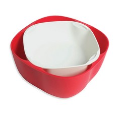 arti art 方型水果籃 2件組, 紅+白