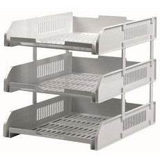 3.0 PT 托盤文件整理盒, 灰色, 3層