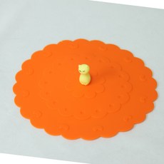 블룸엣홈 실리콘 다용도 뚜껑, 오렌지, 1개