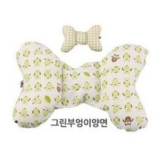 엘제이 양면 해피목베개, 그린부엉이
