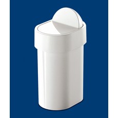 GEDY 素色搖蓋式垃圾桶 4.8L, 白色的, 1個