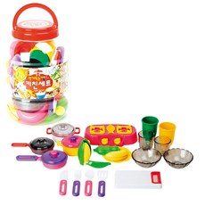 Hanlip Toys 剝皮吃蔬菜水果廚房套裝廚房玩, 1個, 混色