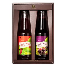 자연미소 오미자 원액 700ml + 복분자 원액 700ml 세트, 2개, 1세트