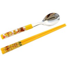 GON 卡通湯匙筷子組, 2份, 黃色
