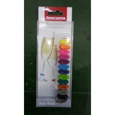 tescoma UNO VINO 派對酒杯標記環 12入 1件, 1個