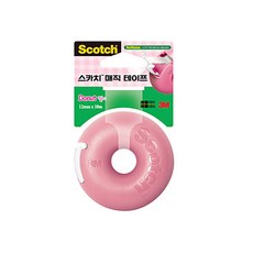 스카치 매직 테이프 펜시 디스펜서 도넛 12 x 10 mm, 딸기, 1개