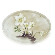 Monasbes冬季玫瑰托盤 橢圓大 33*25cm, 冬玫瑰